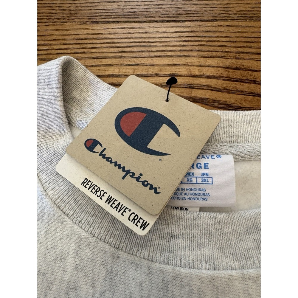 Champion Reverse Weave Baltimore Heather Grey Crewneck Sweatshirt Size XL NWT - Picture 6 of 8